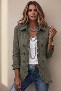 Women's Long Sleeve Cardigan – Solid & Leopard Print OL Commuter Style