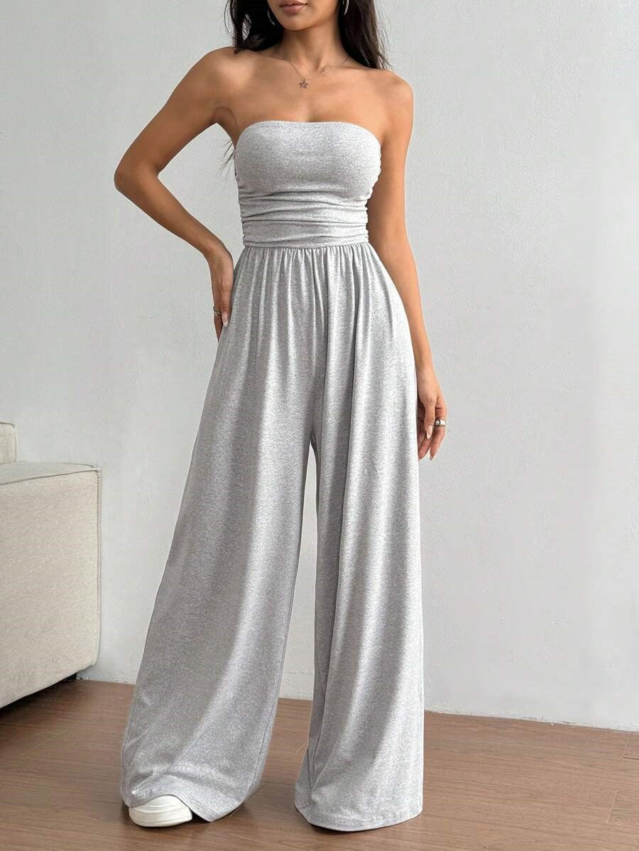 High-Waist Wide-Leg Pants and Tube Top Two-Piece Set - Image 6