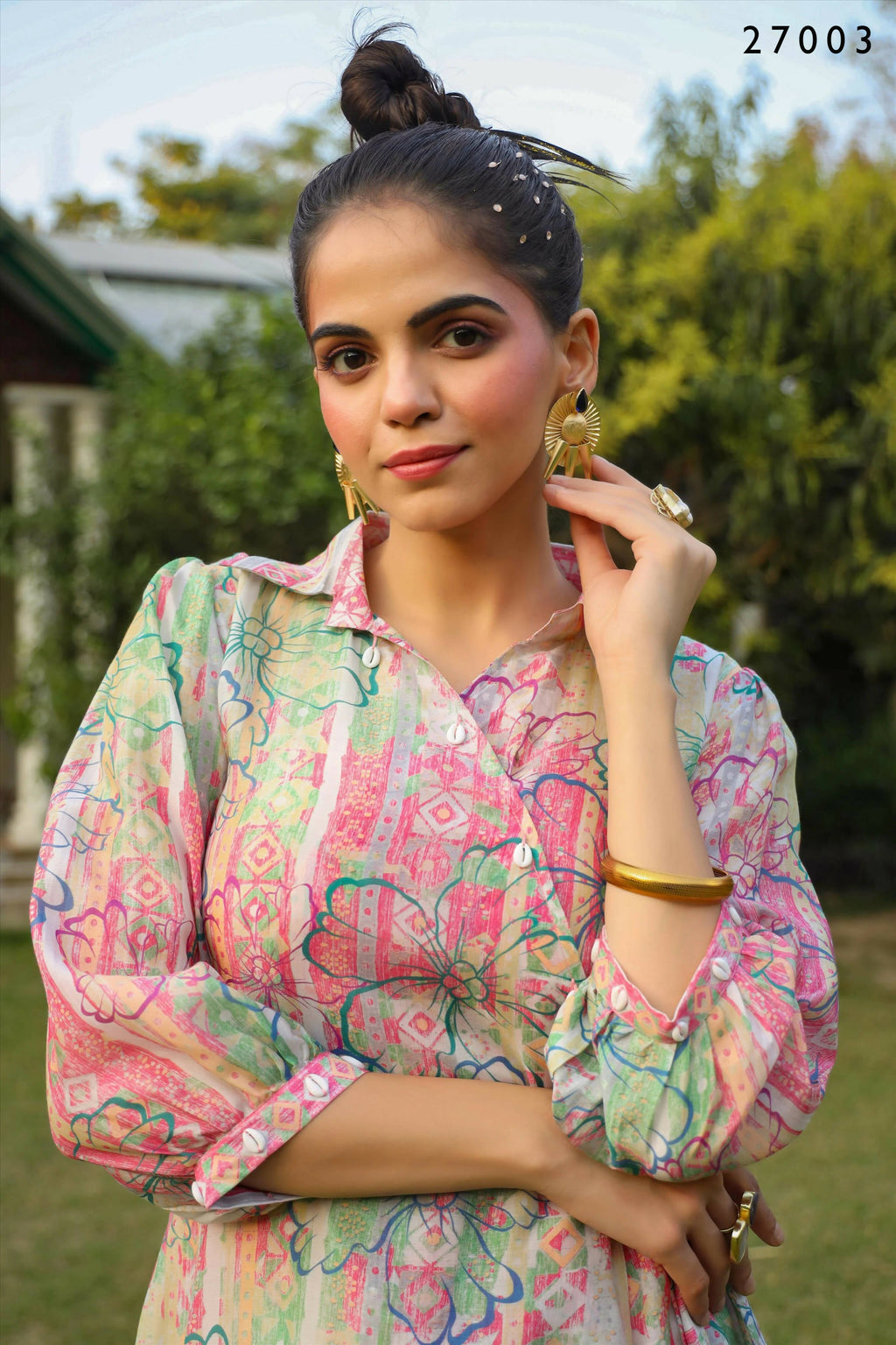 Anya Multi Mull Cotton Co-ord Set for Women - Casual Digital Print