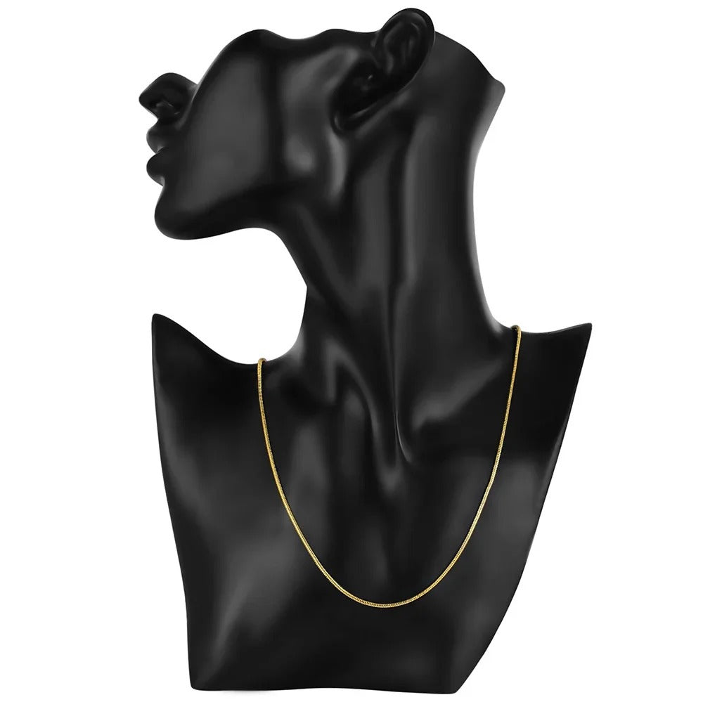 Snake Bone Copper Plating Yellow Gold Snake Chain Necklace