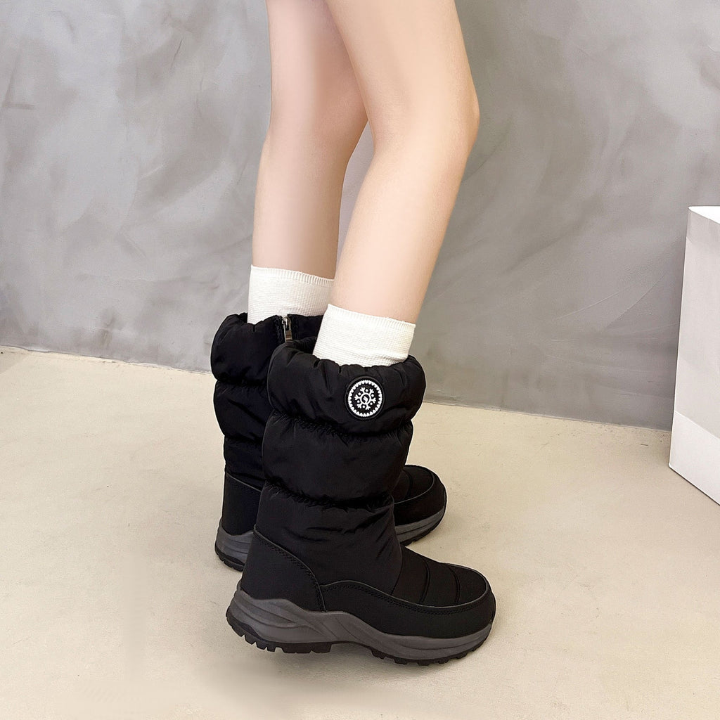 Thickened Cotton Mid-Calf Snow Boots for Women