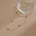 Emerald Sugar-Cube Geometric Pendant Necklace in 18K Gold