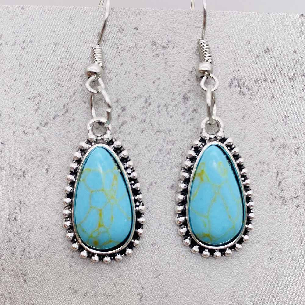 Ethnic-style Vintage Turquoise Earrings For Women