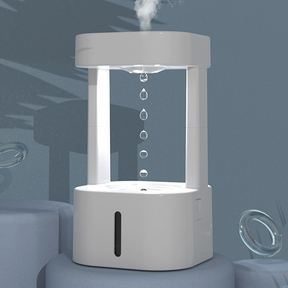 Anti-Gravity Water Drop Humidifier 580ML Quiet Mist Air Diffuser