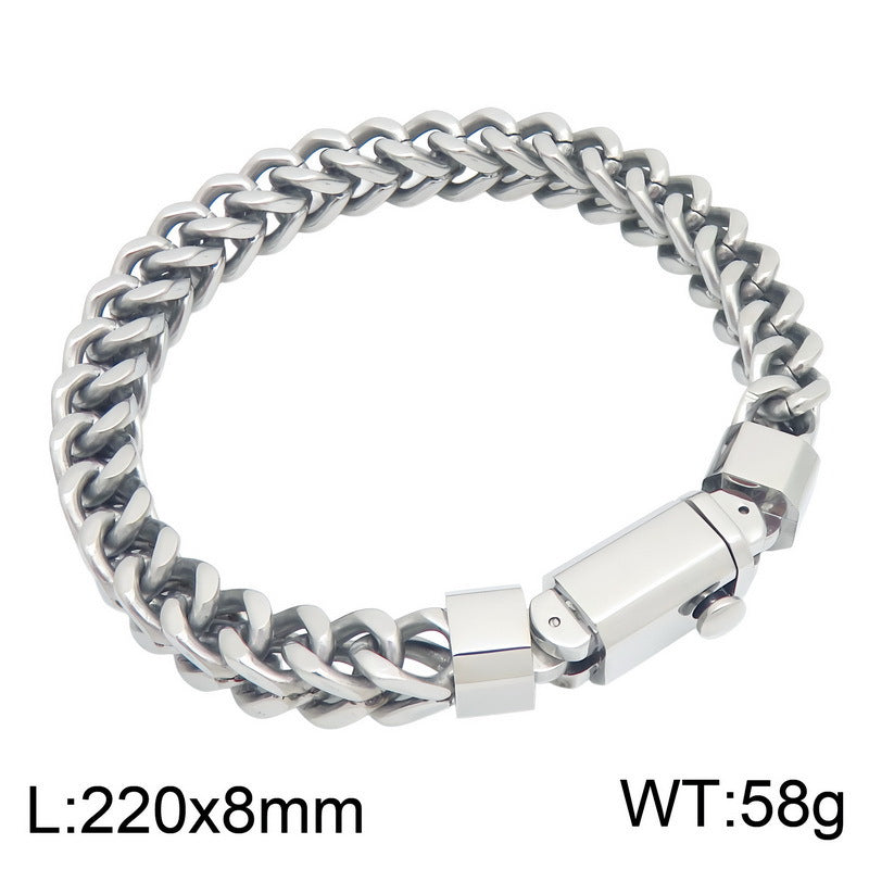 Fashionable And Simple Round-Grinding Dragonbone ChainTrendy For Men
