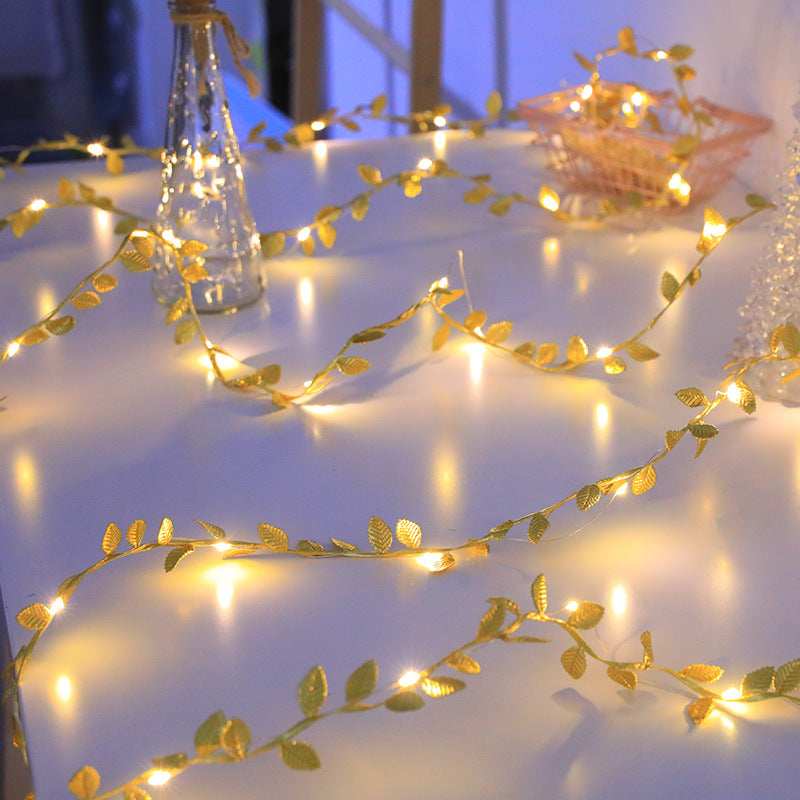 Golden Leaf Led Copper Wire Light Pure Copper Bold
