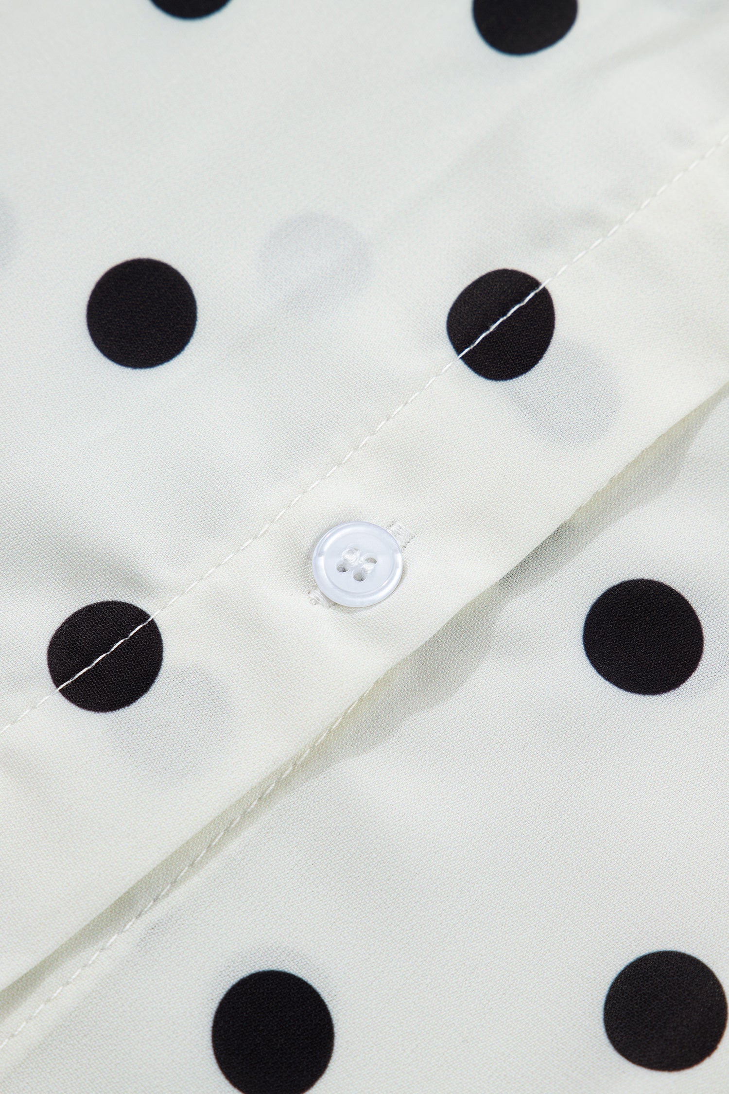 Polka Dot Loose Dolman Shirt with Rolled Cuffs and Tunic Length