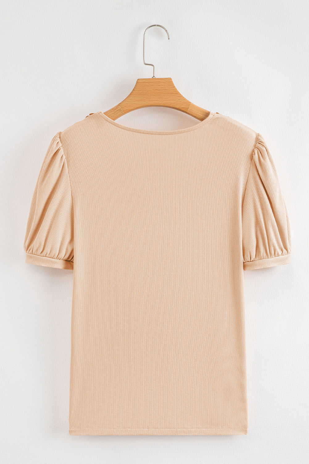 Marianna Textured V-Neck Blouse with Crochet Floral Detailing