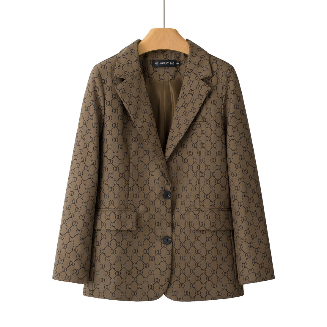 Women's Casual Chic Plaid Coat – Long Sleeve Pocket Jacket