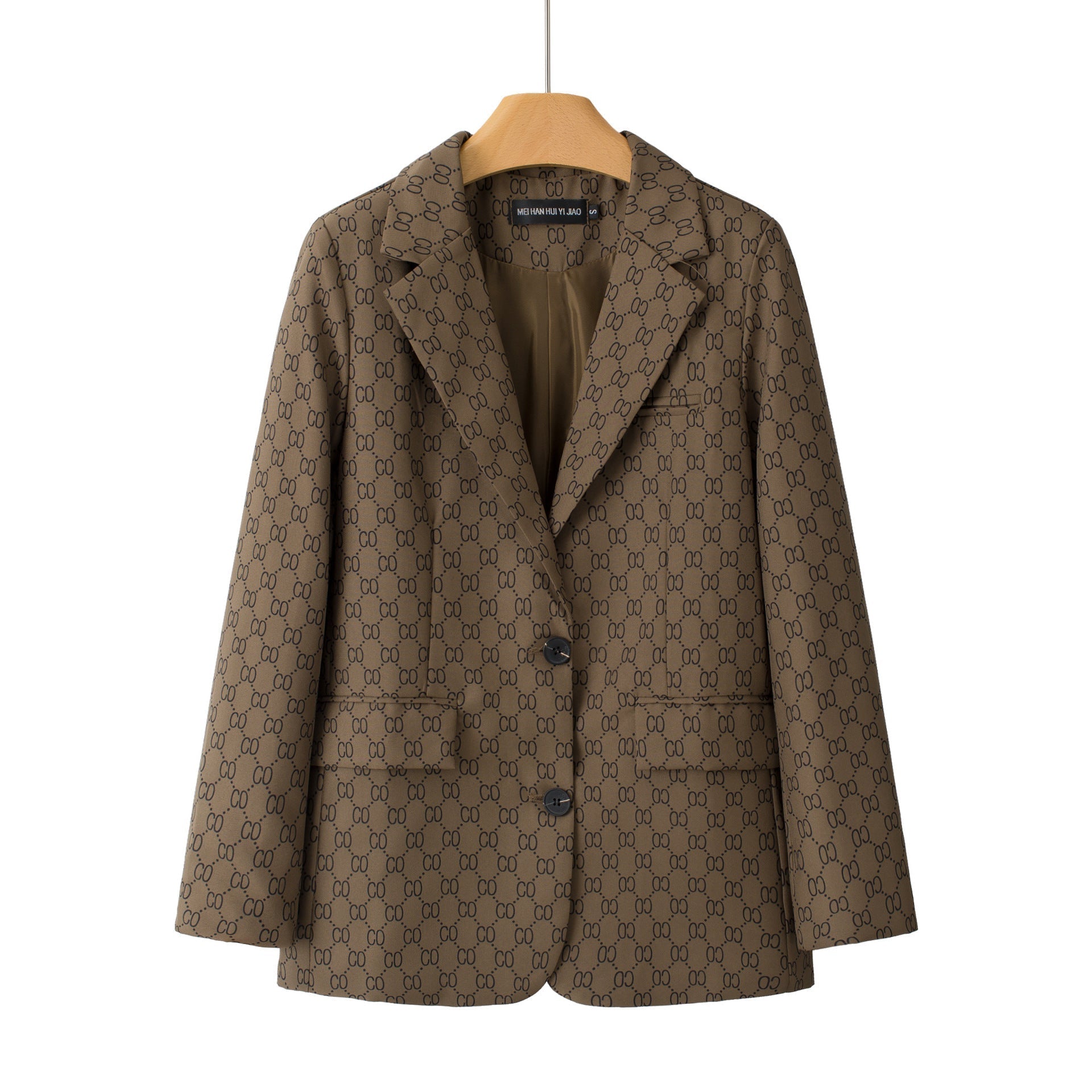 Women's Casual Chic Plaid Coat – Long Sleeve Pocket Jacket