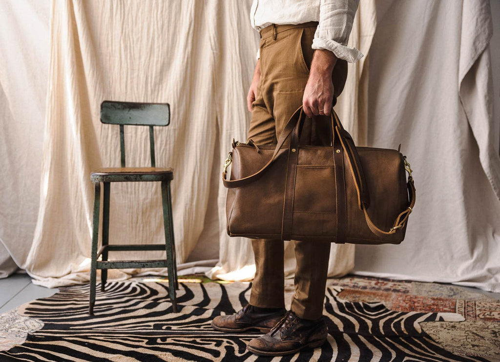 Full-Grain Leather Duffle Bag with Lifetime Guarantee