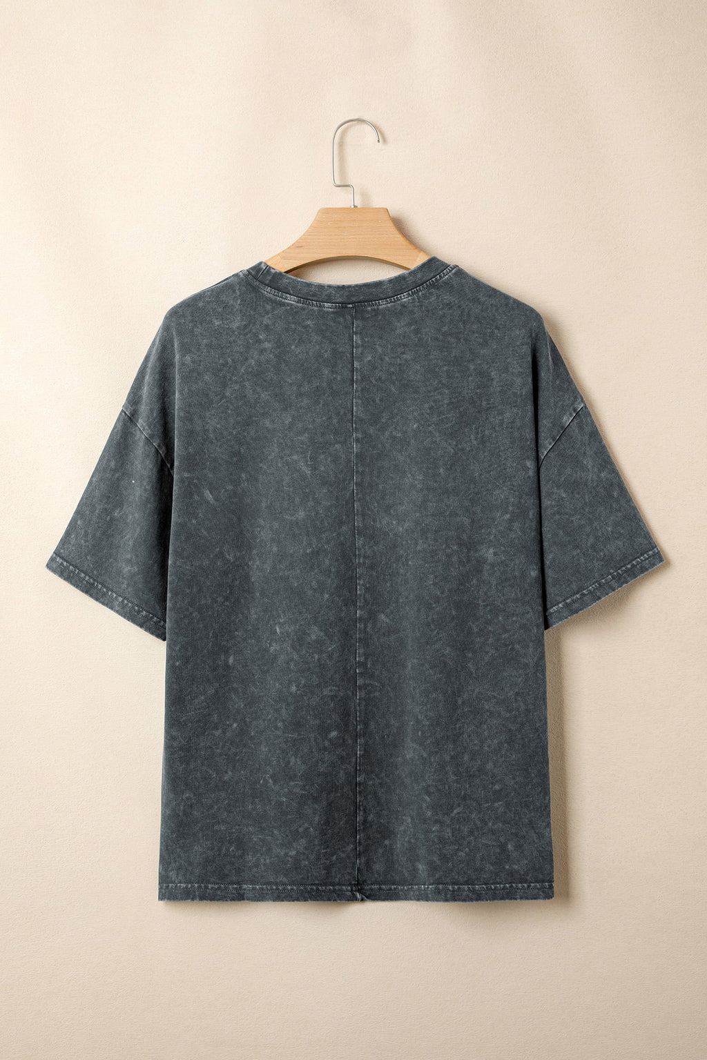 Oversized Mineral Washed Short Sleeve Tee in Green or Charcoal
