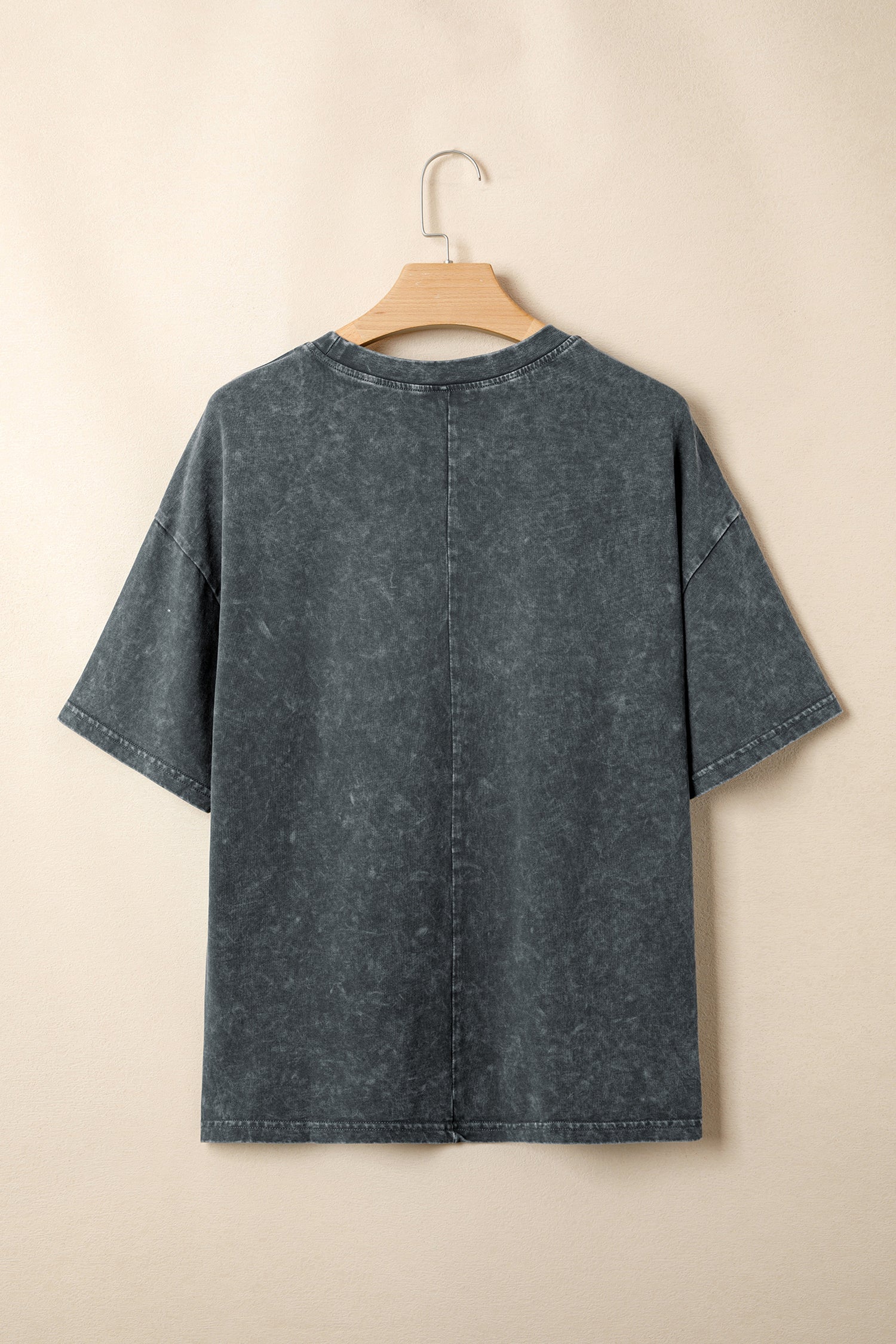 Oversized Mineral Washed Short Sleeve Tee in Green or Charcoal