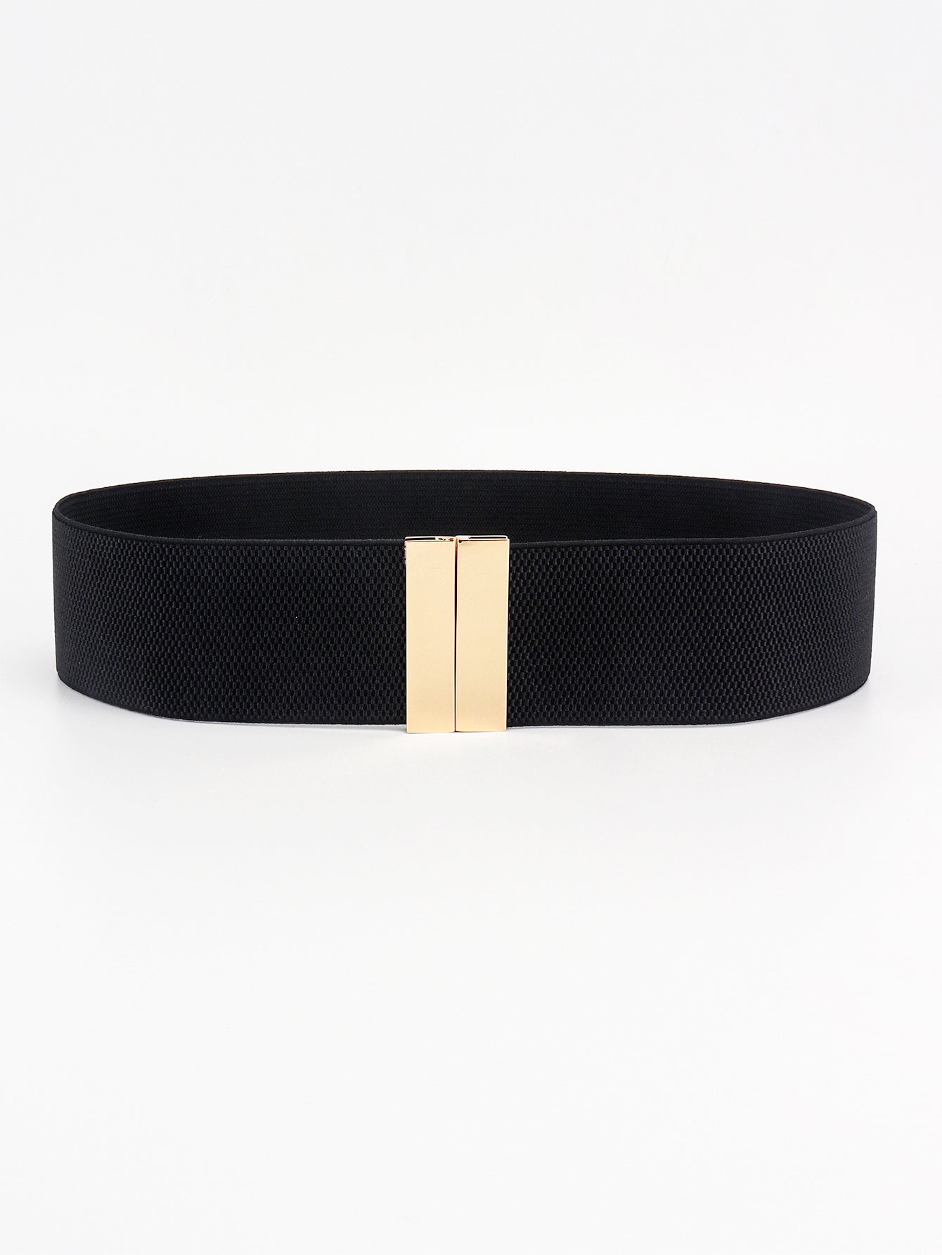 Alloy Buckle Elastic Belt - Stretch Waist Belt Women