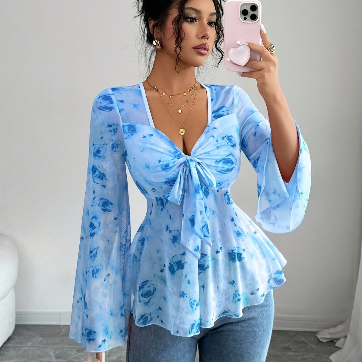 Women's Fashion Casual Printed Top