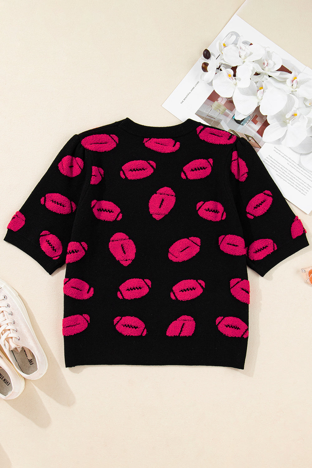 Game Day Football Short Sleeve Sweater