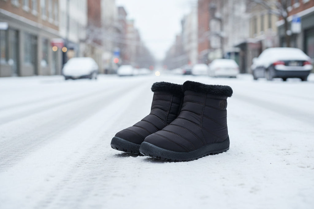 Women's Waterproof Snow Boots with Thickened Cotton Lining