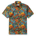 1960s Hawaiian Shirt For Men Colorful Button-down Shirt Short Sleeve 100% Cotton Shirt Beauty Of The Desert By Cigar