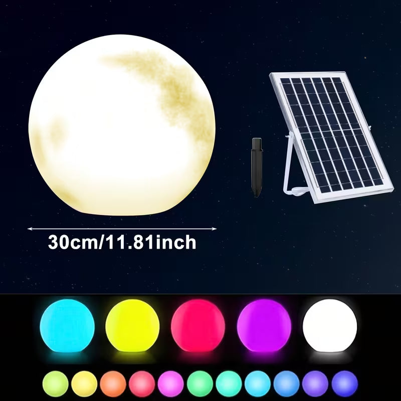Solar Moon Light with Color Changing Spherical Glow