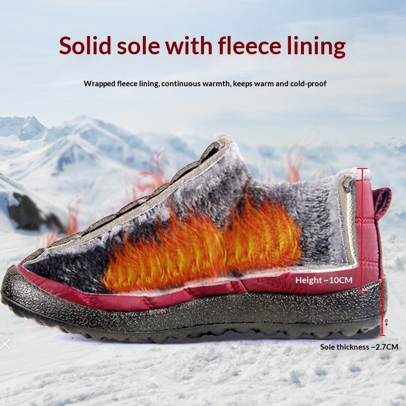 Women’s Warm Padded Lightweight Cotton Boots – Cozy Winter Non-Slip Outdoor Ankle Boots