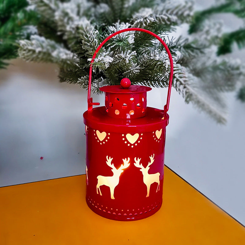 Nordic Style LED Christmas Lantern - Flickering Holiday Candle