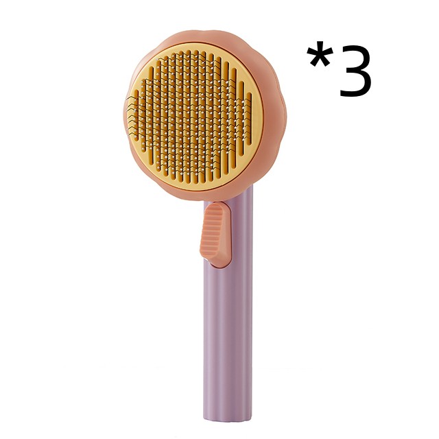 Modern Minimalist Self-Cleaning Pet Grooming Brush - 8-Inch Comb