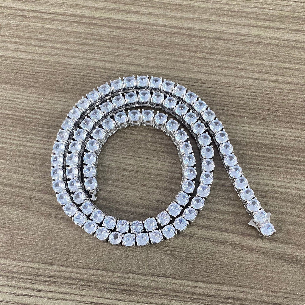 Single-row Diamond Hip-hop Mens Necklace