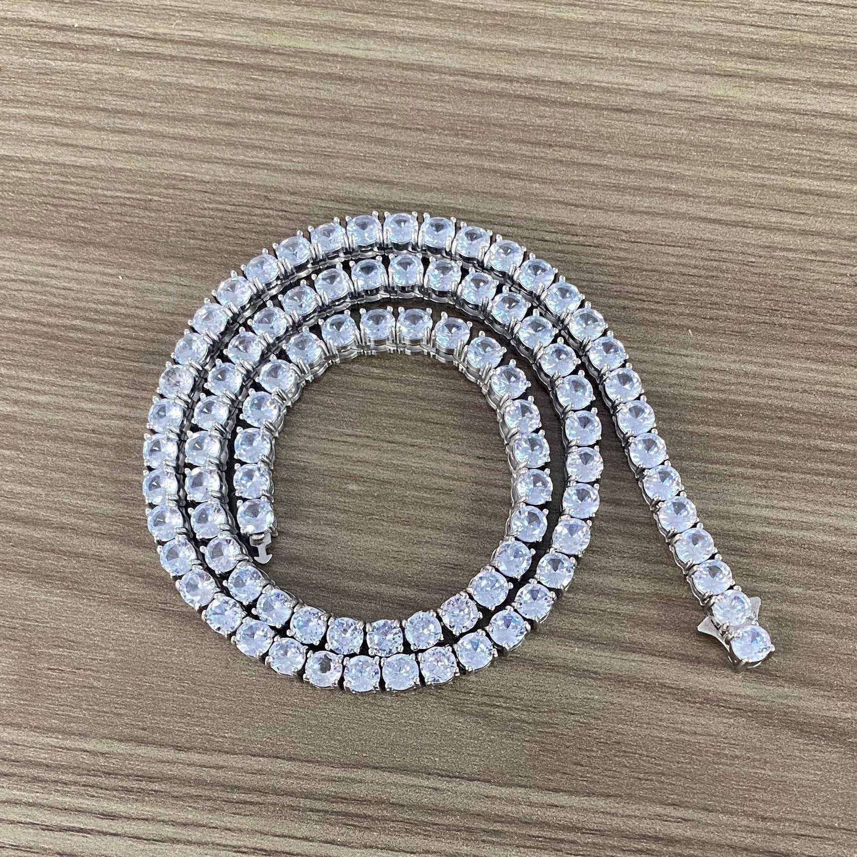 Single-row Diamond Hip-hop Mens Necklace