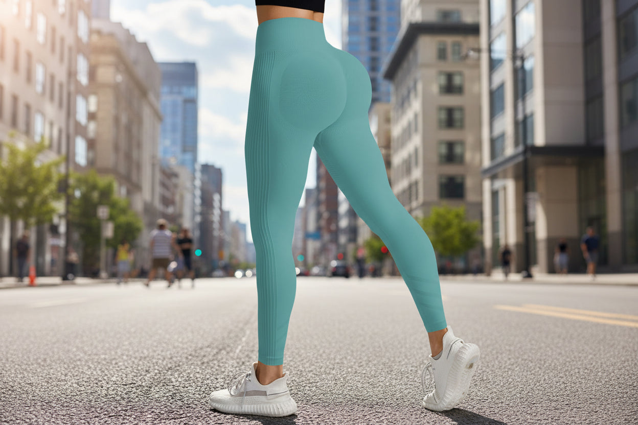 Women High-Waisted Seamless Yoga Pants Tummy Control Leggings - Image 7