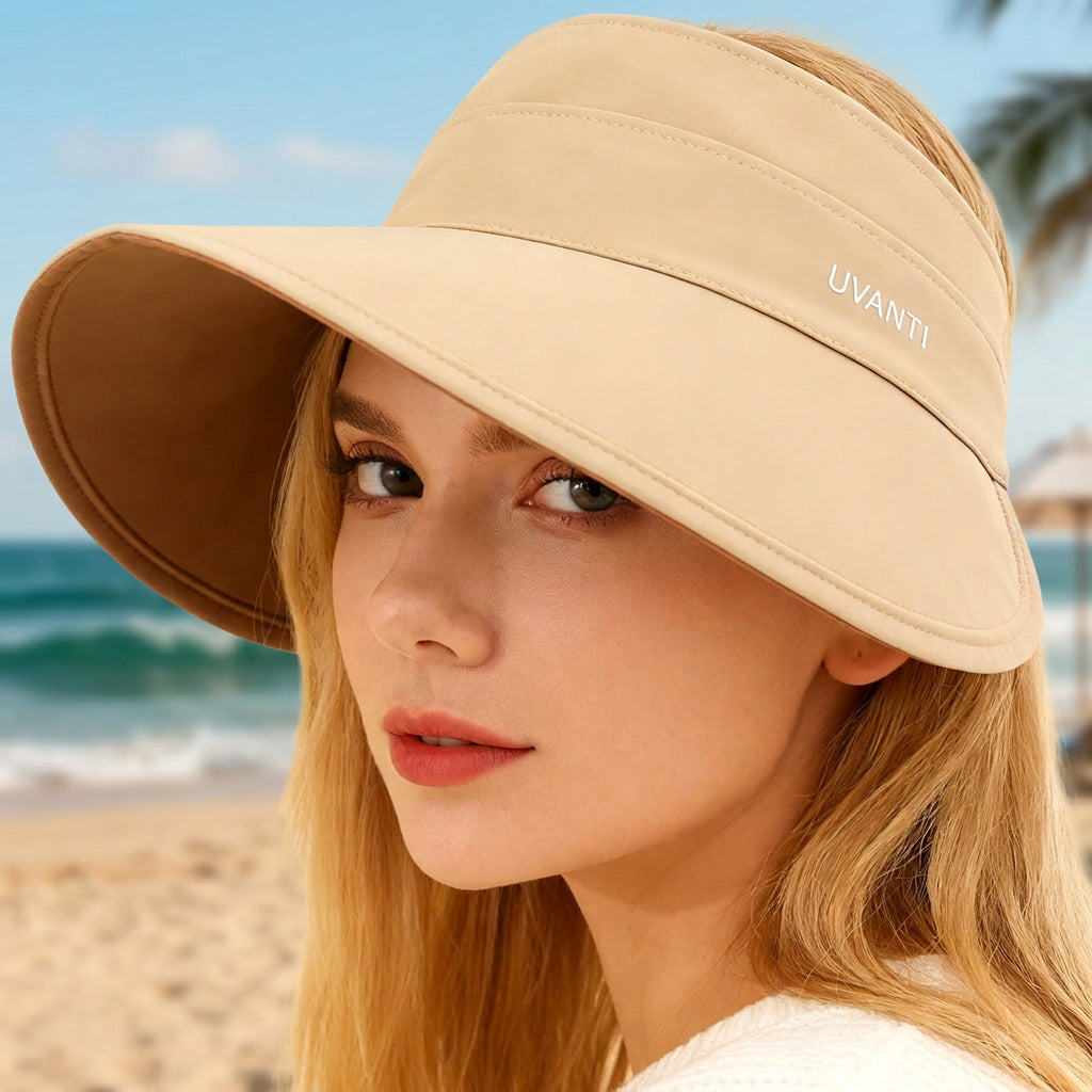 Double-Sided Wide Brim Sun Hat – Packable Empty Crown UV Protection Outdoor Hat