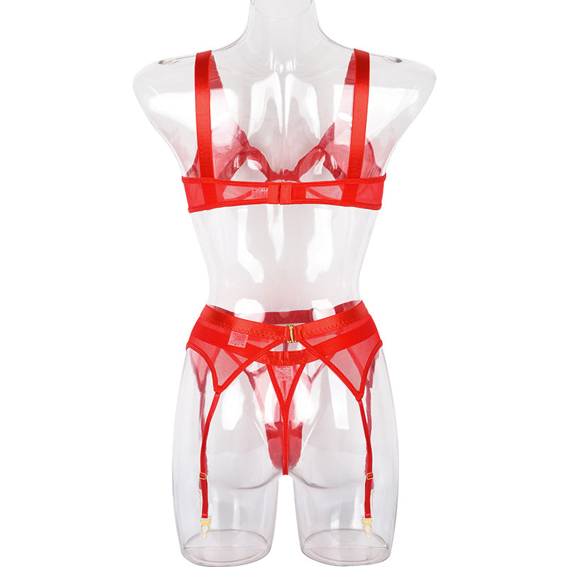 2024 Women's Sheer Lace Lingerie Set (3 Pieces)