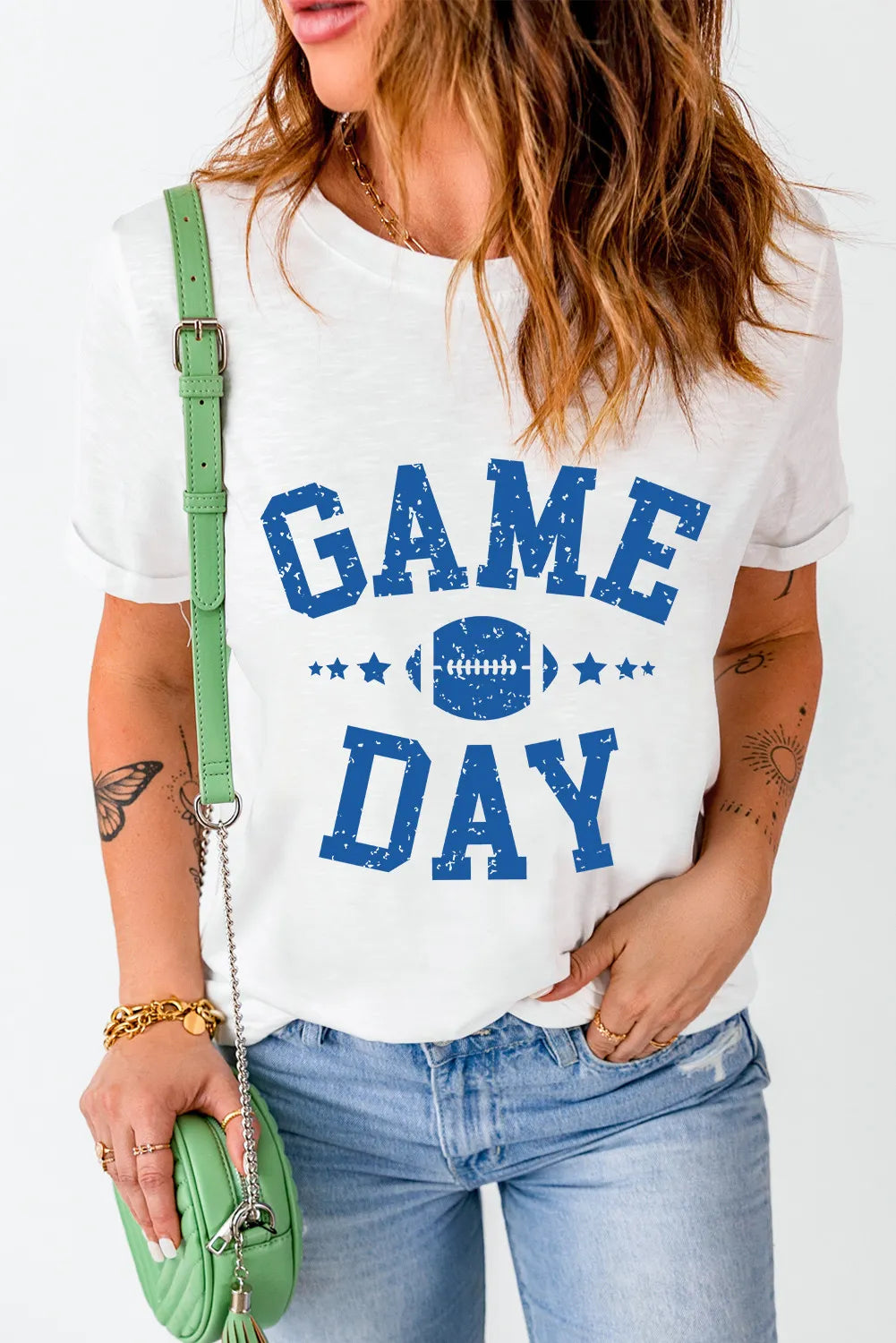 GAME DAY Women's Round Neck Short Sleeve T-Shirt