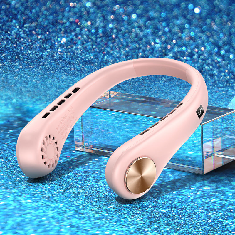 Portable Bladeless Hanging Neck Fan for Kids – Rechargeable Summer Air