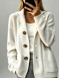 Women's Suit-Collar Thickened Knit Cardigan Coat
