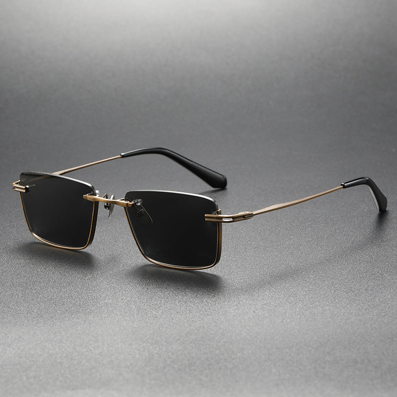 Pure Titanium Polarized Sunglasses Retro British Style Unisex