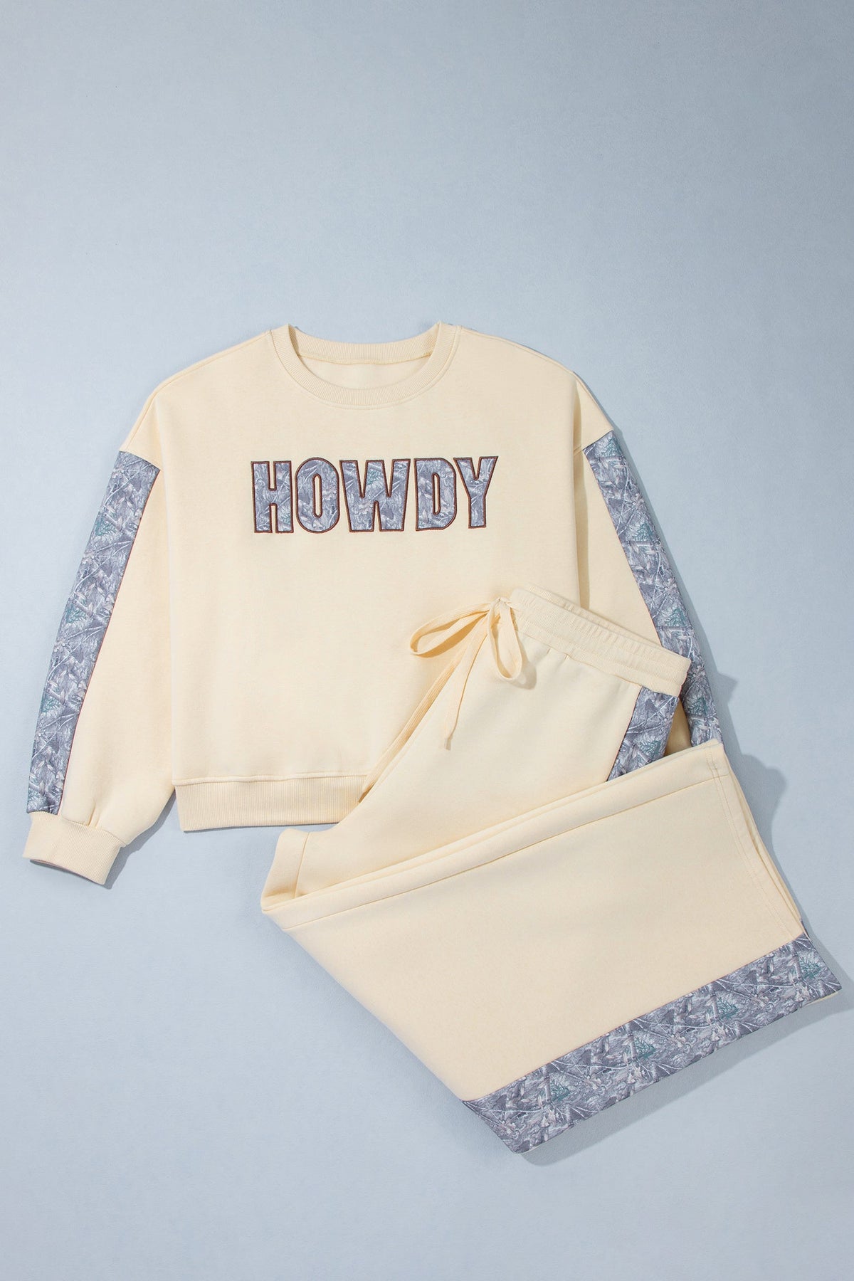 Plus Size HOWDY Side Stripe Top & Pants Set