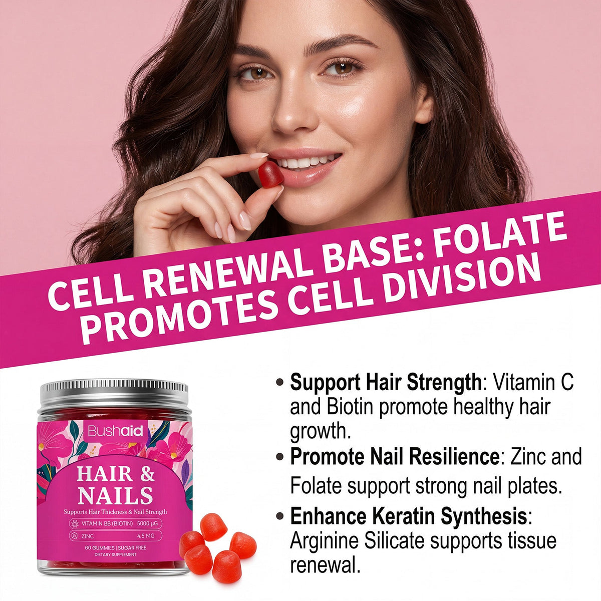 Hair And Nail Care Gummy Supplements