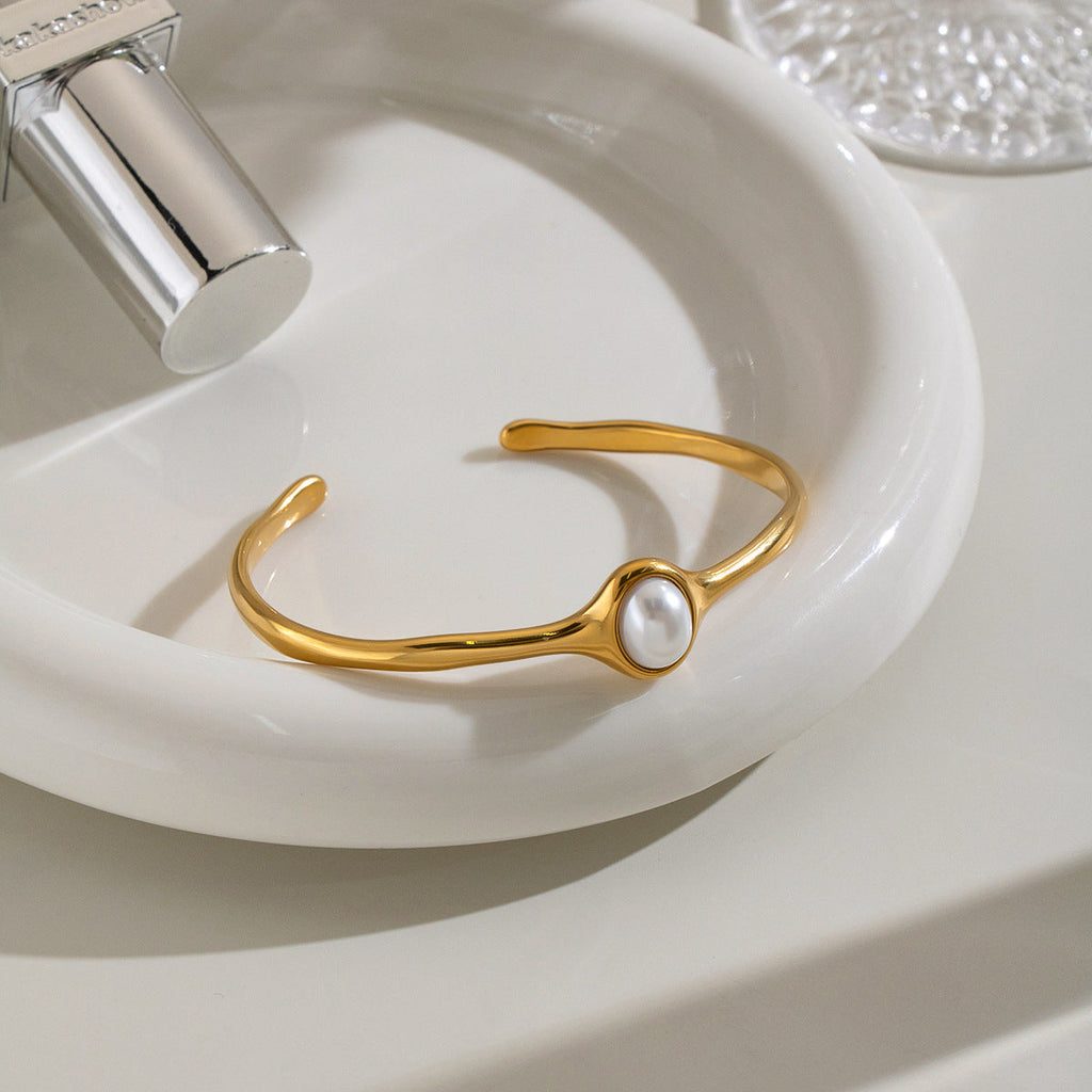 Natural Stone Round Ring Bracelet For Women