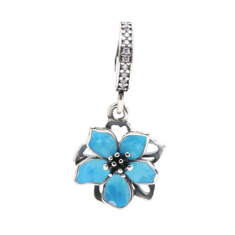 Spring Arrival Silver Cherry Blossom Pendant