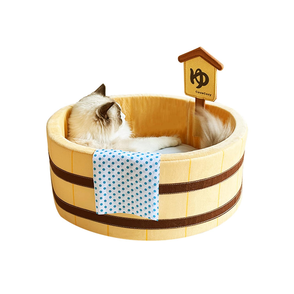CoveCozy Cat Dog Bed Warm and Soft Pet Nest for Dog and Indoor Cats Washable Bed for Puppy and Kitten Slip-Resistant Bottom