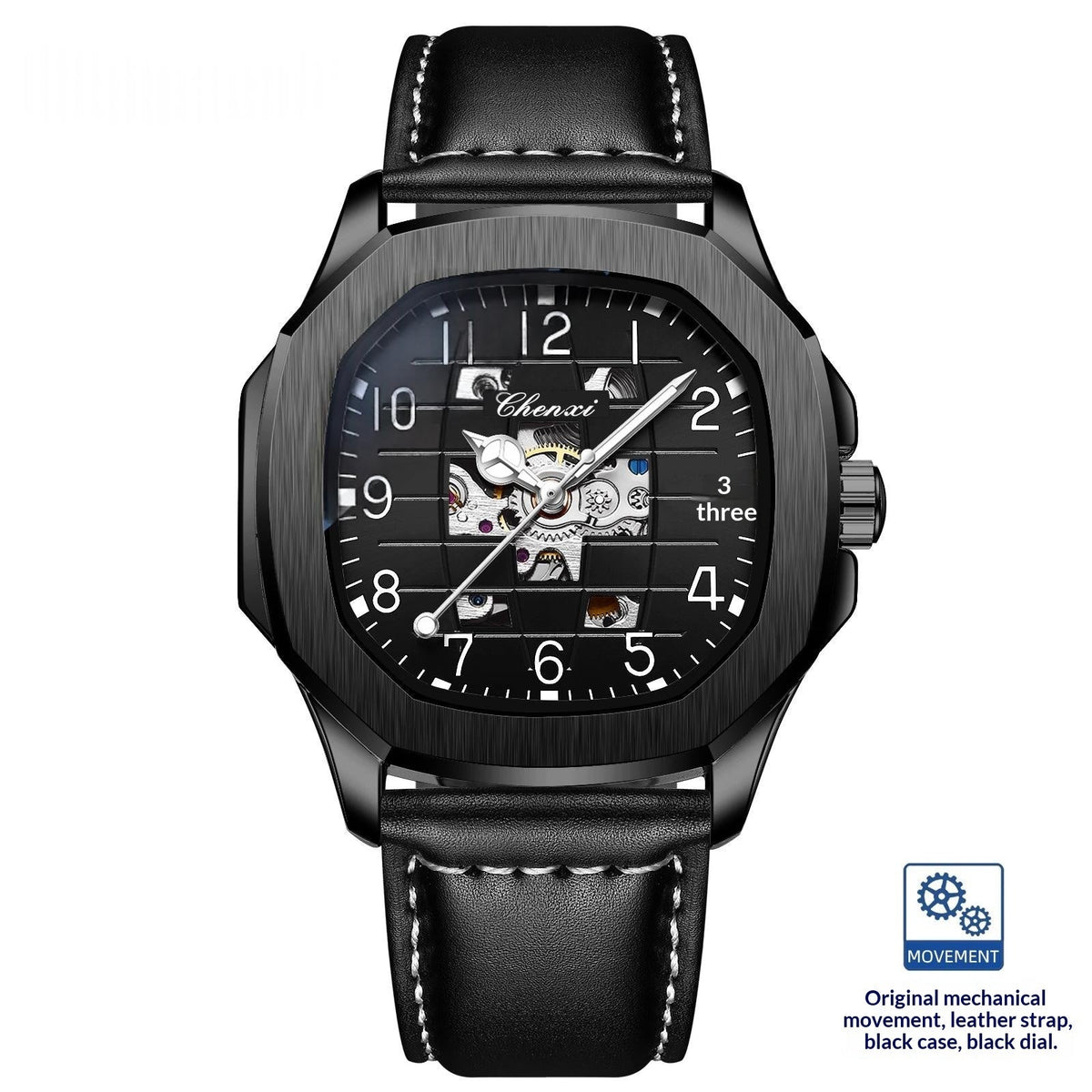 High-end Square Mechanical Mens Watch