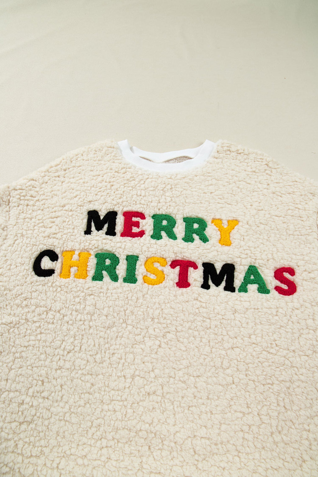 Ensley Christmas Embroidered Sherpa Pullover
