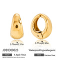 Elephant Zircon Hoop Earrings in Gold Stainless Steel
