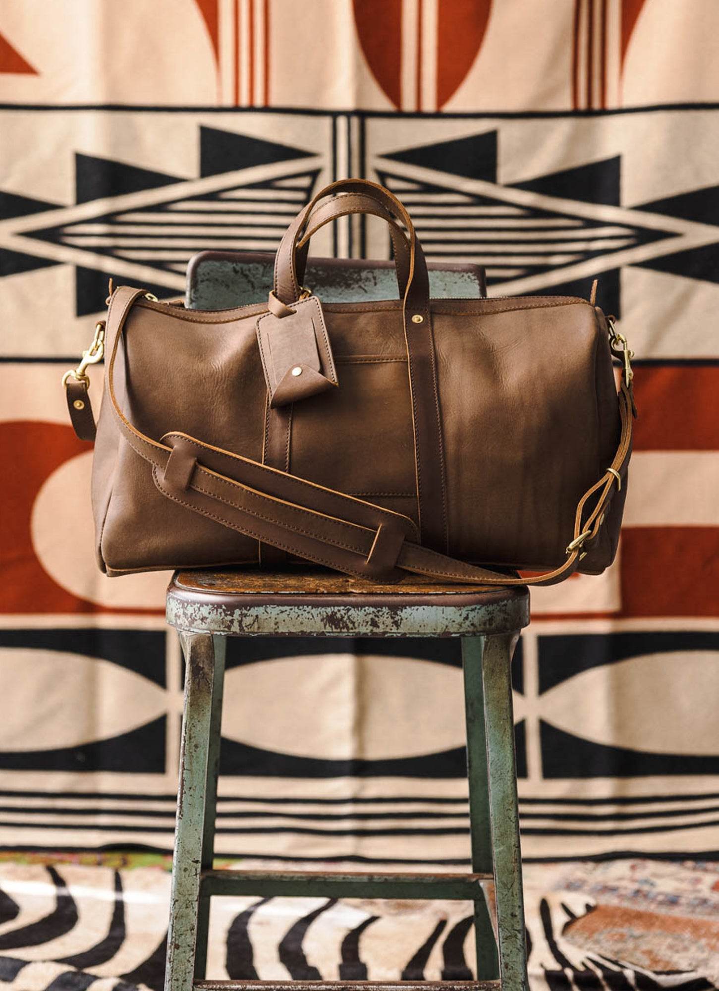 Full-Grain Leather Duffle Bag with Lifetime Guarantee