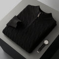 Jacquard Double-strand Thickened Long-sleeve Wool Blend Sweater