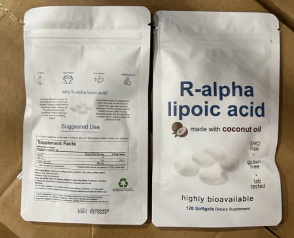 Alpha Lipoic Acid 600mg Softgels With MCT Oil Antioxidant Dietary Supplement Non GMO Gluten Free Soy Free 120 Softgels