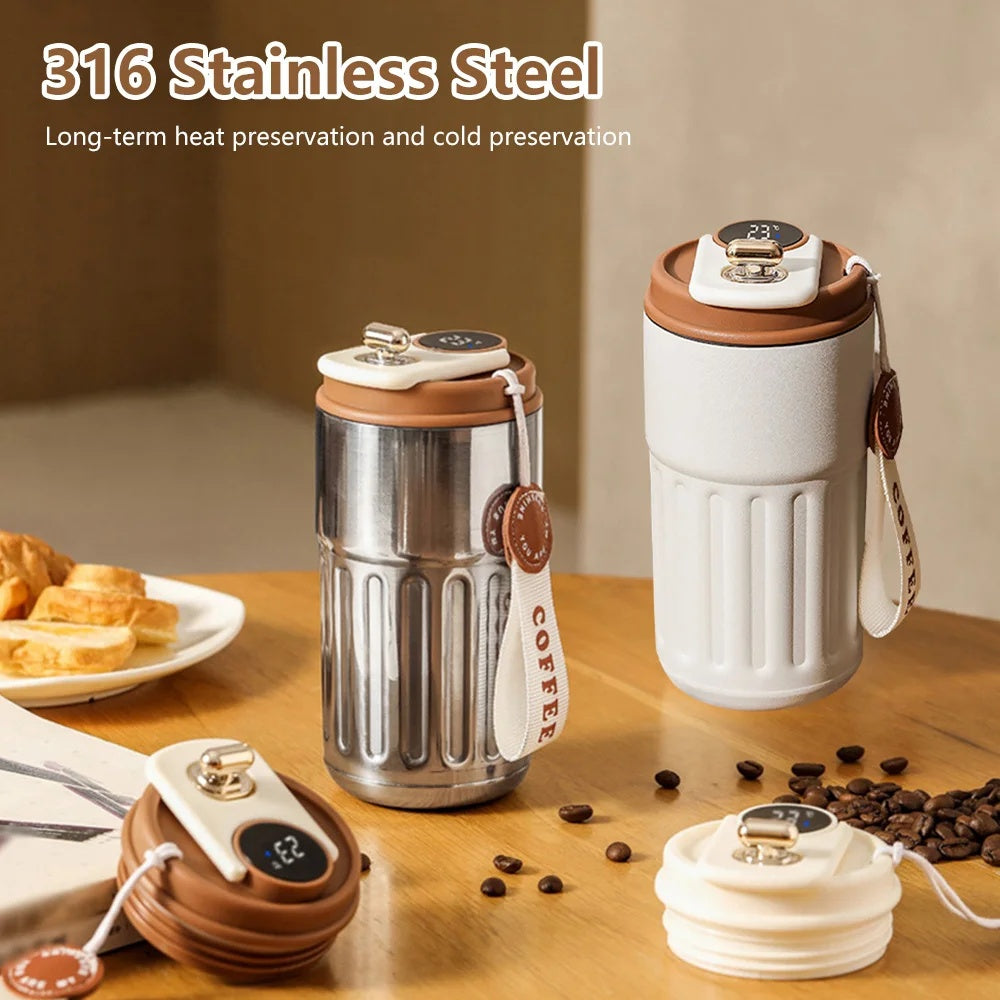 450ml stainless steel smart digital thermal mug with temperature display