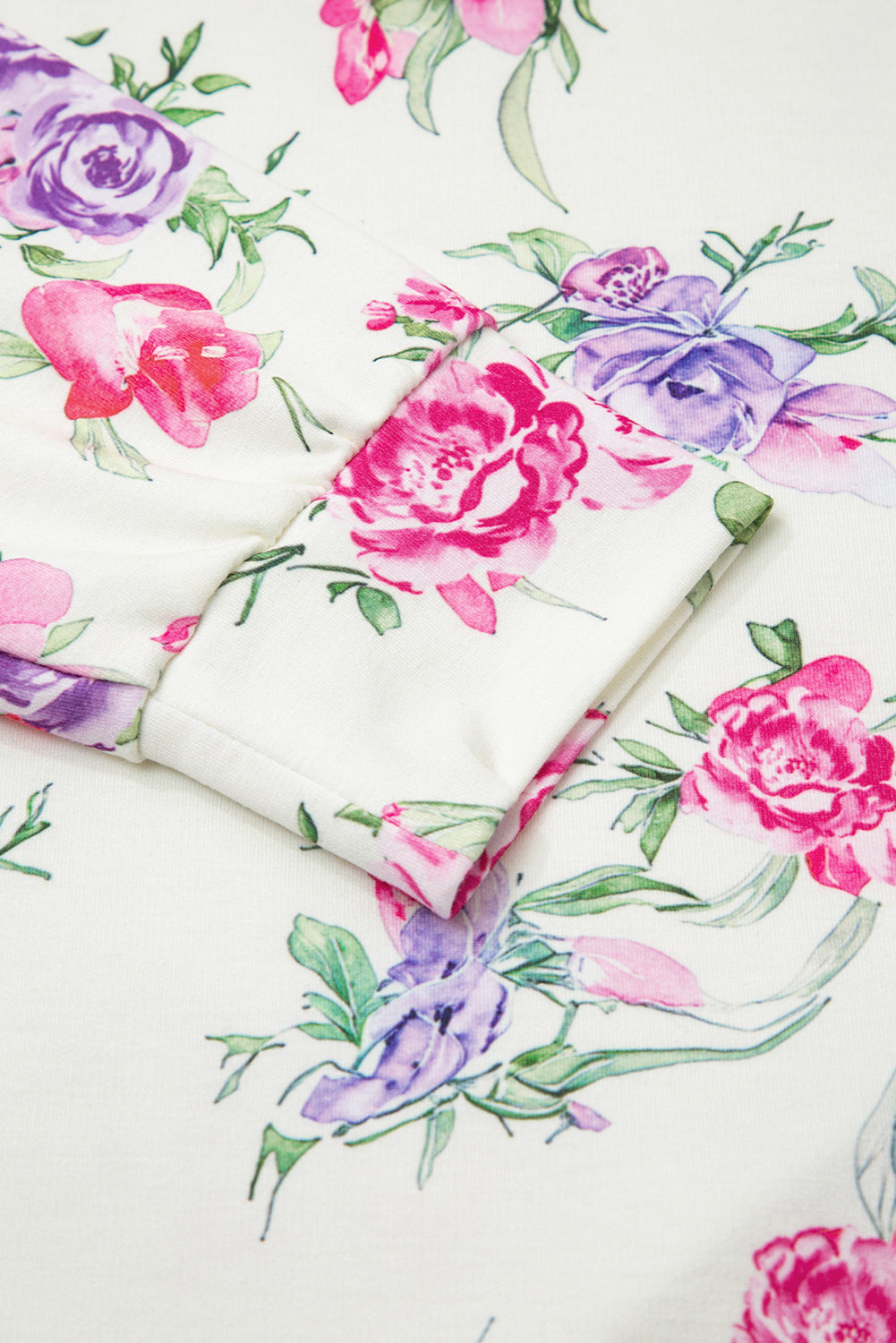 Floral Pullover and Drawstring Lounge Set