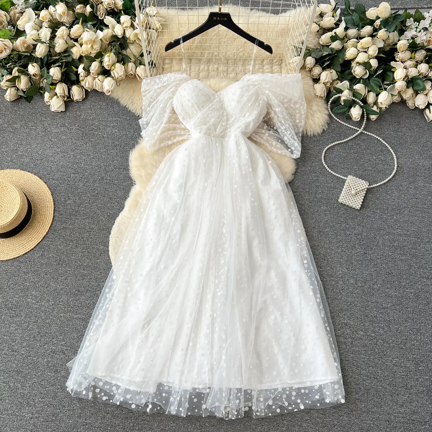 Women's Luxury White Dress for Summer
