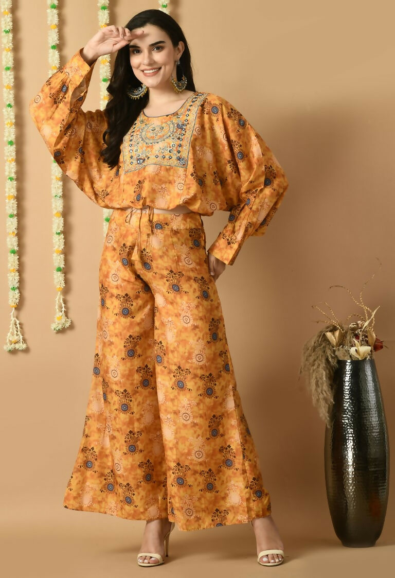 Mustard Maslin Kurta Set - Elegant 2-Piece Ethnic Ensemble